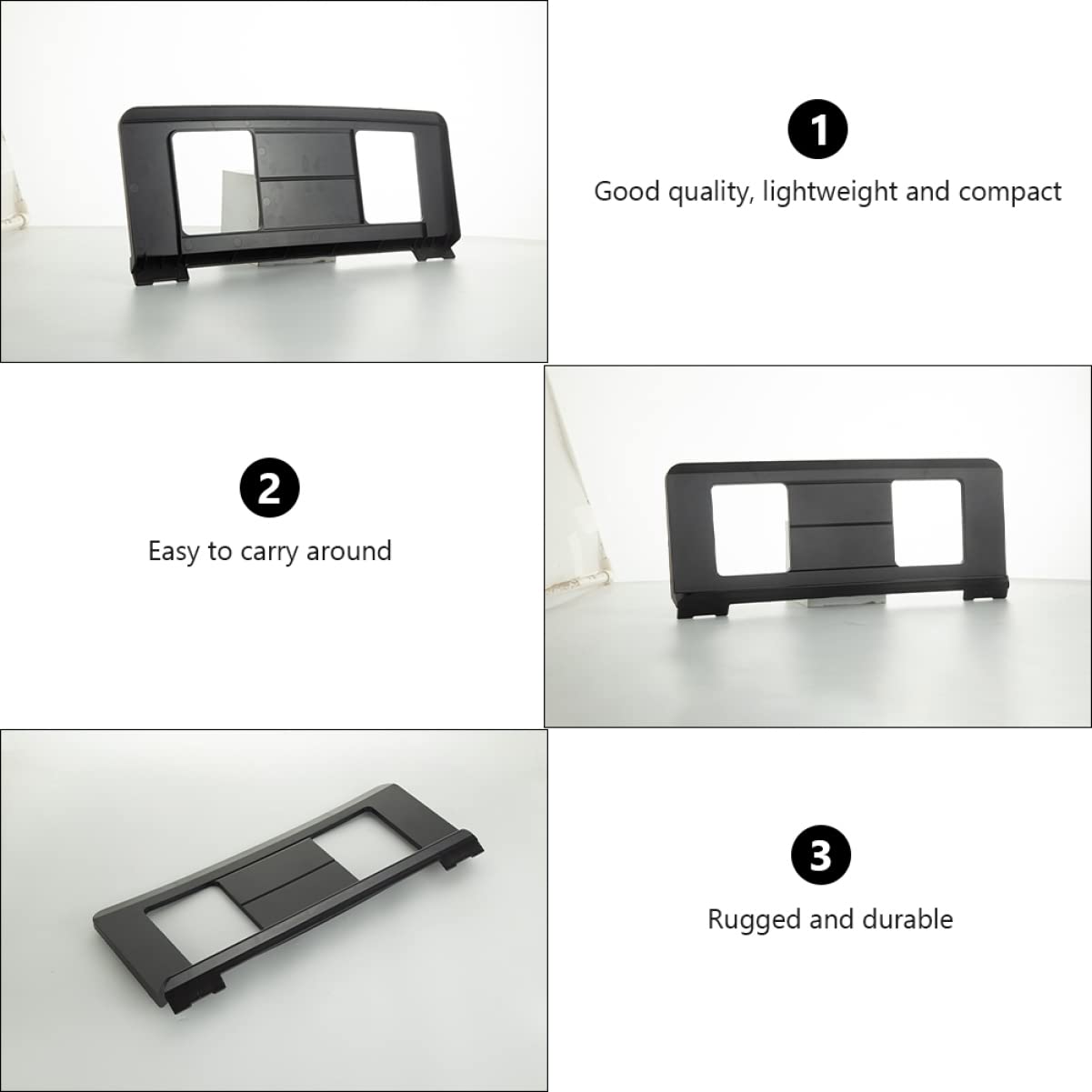 ERINGOGO Supporto per Spartiti per Tastiera in Abs Nero, Robusto e Portatile, Design Semplice Elegante, per Fissare Libri Musicali Durante la Pratica