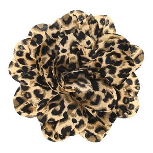 Image of M METERXITY Extra Large Rose Flower Brooches, Lapel Pins Dainty Satin Fabric Big Camellia Oversized Brooch Pin