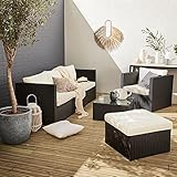 muebles exterior alicesgarden Colores : Negro - Cojines : Marron