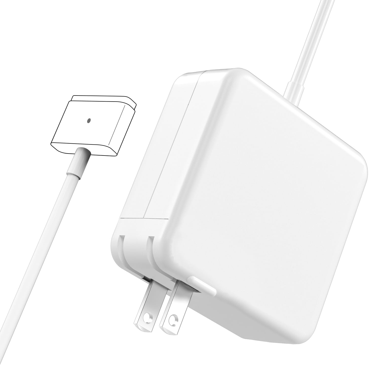 Cargador magnético Mag2 T-tip de 45 W para Mac Book, compatible con Mac Book Air de 11 y 13 pulgadas lanzado después de mediados de 2012 (modelos 2012-2017)