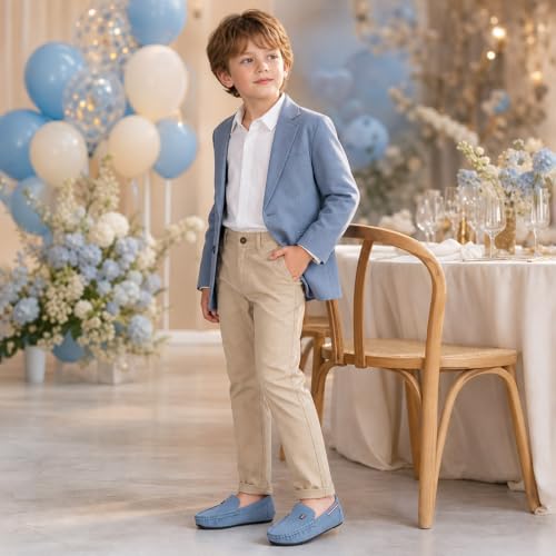 Image of Miamooi Toddler Boys Girls Wedding Dress Shoes Little Kid Slip On Loafers School Uniform Moccasins Walking Shoe