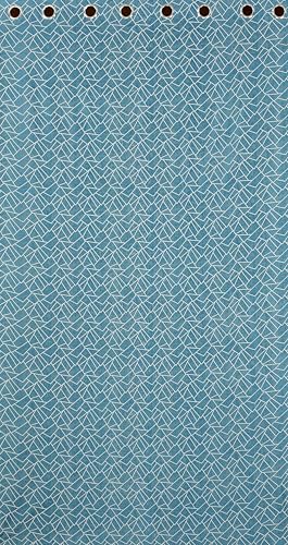 Image of Room Darkening Curtains for Door & Windows, Living Room, Bedroom, Eyelet, Parda, Printed, Pack of 2, Teal Blue, 4 x 8 Feet