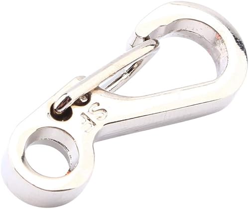 Miniatura 5 de TOPINCN Small EDC Hook with Spring Clip, 2.4cm Length Metal Flat Key Rings Split Rings Keychain Tool for Survival