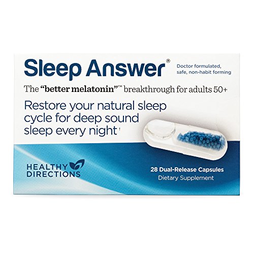 Dr. Wurtmans Sleep Answer Delivers Time-Released, Low-Dose Melatonin That Helps You Fall Asleep, Stay Asleep, and Wake Up Refreshed (28 Dual-Dose Capsules)