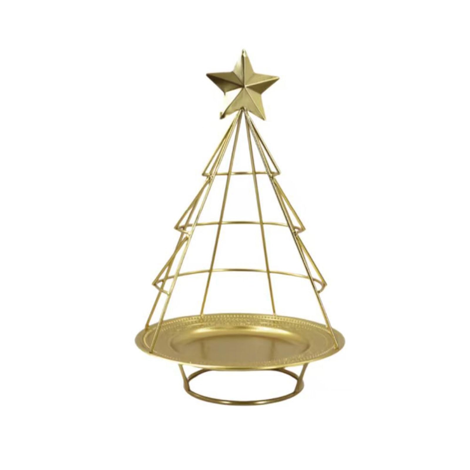 Zxfdsfdbnm Decorative Stands Iron Holders Christmas Tree Tealight Candleholders Candlestick for Table Centerpeices Christmas Holders Centerpiece
