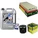 Produktbild QR-PARTS 69363310 Filter Set Inspektionspaket 5 Liter Motoröl Top Tec 4600 5W-30 MANN-FILTER Luftfilter Ölfilter