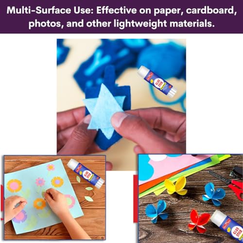 Image of Soni Officemate Glue Stick 8 gm Pack of 30 |Strong Hold, Quick-Dry PVP Adhesive | Child-Safe & Multi-Purpose | Ideal for DIY, School, Office & Craft Use