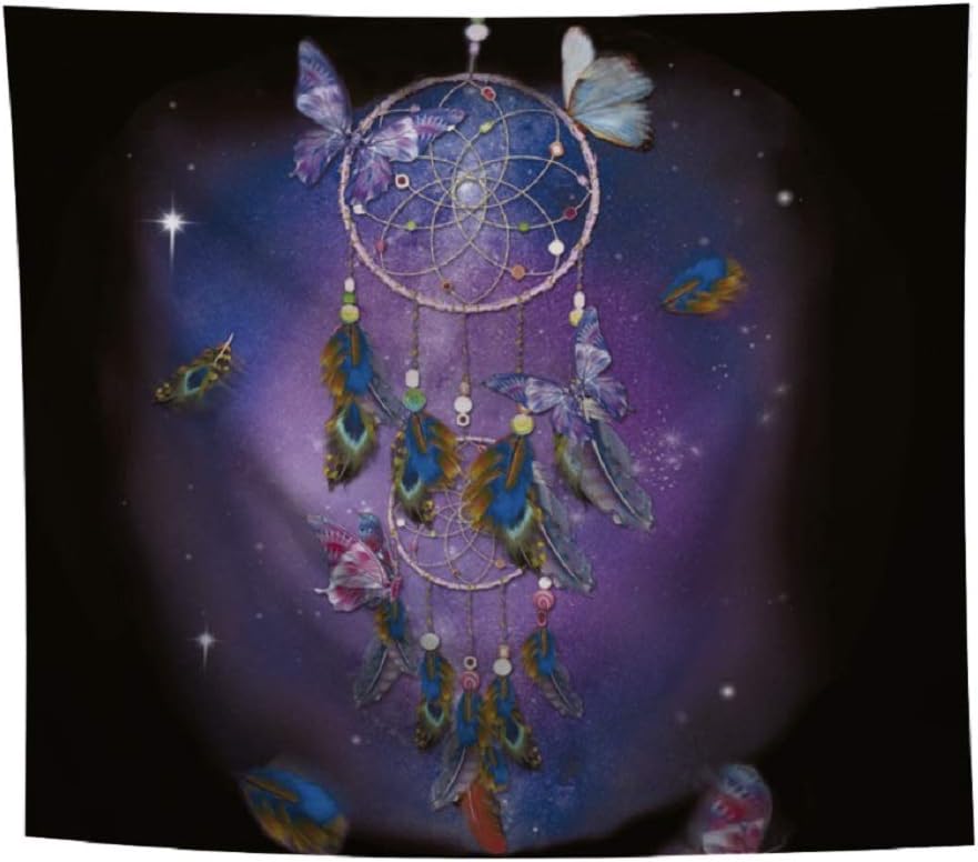 Nd タペストリー ドリームキャッチャー インディアン アメリカン ボヘミアン おしゃれ インテリア テレワーク 背景 リモートワーク 背景 大きい 壁 インテリア 布 目隠し 部屋 飾り 間仕切り デザイン4 Faz Co Zm