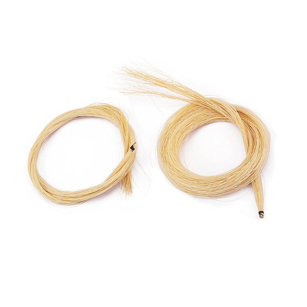 Ultnice - Lot de 2 écheveaux pour archet - Crin de cheval mongol - Pour instruments à cordes