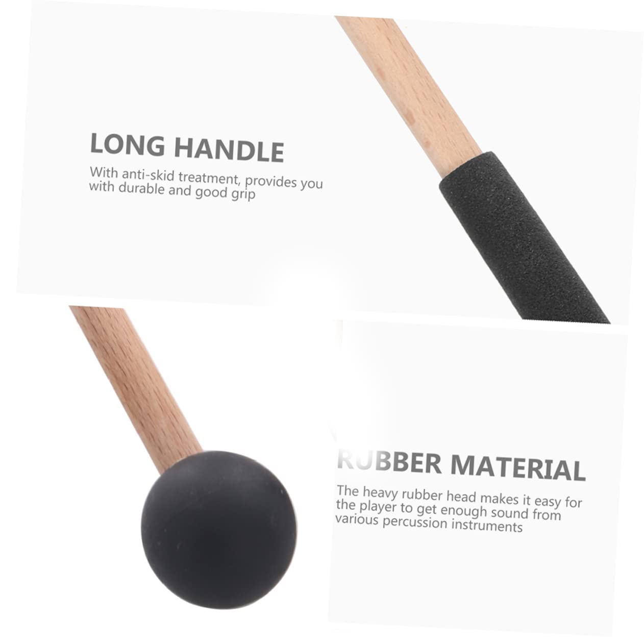 Toyvian 6paare Percussion Mallets Für Marimba Und Zungentrommel Leichte Mit Haltbarem Kopf Für Musikliebhaber Und Anfänger Für Kreative Sessions Und Meditation