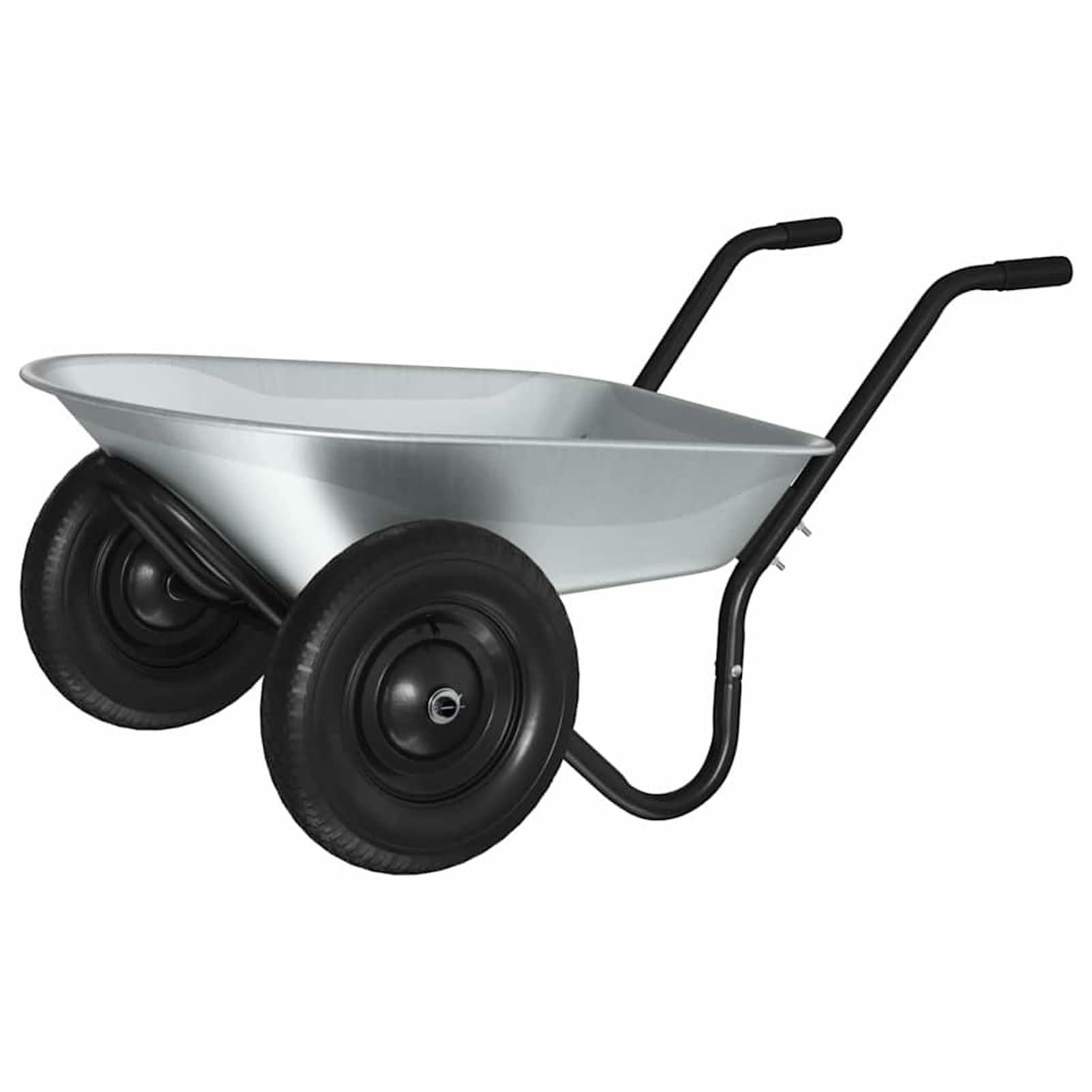 Geecher Carriola da Giardinaggio, per Trasporto Terra e Piante, 124 x 73 x 65 cm, in Acciaio, Robusta e Resistente alle Intemperie, per Uso Esterno