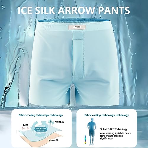 Men's underwear boxer shorts ice silk arrow pants fly pouch beach pants quick dry sports boxer briefs men home wear3