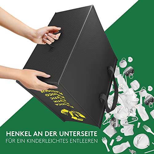 PTMS® Mülleimer 3 Fächer - Mülltrennsystem für Papier, Glas und Plastik – Ansicht 6