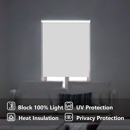 Miniatura 5 de SEEYE Persianas enrollables opacas para ventana, cortina de oscurecimiento de habitación, tela impermeable, protección UV para el hogar, cocina,