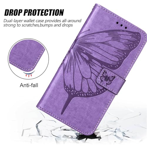 Étui Galaxy S26 Plus cuir violet aux finitions papillon soignées - 7
