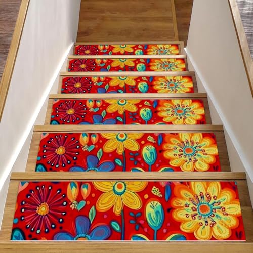 Alfombras para peldaños antideslizantes para evitar caídas en escaleras de madera de interior