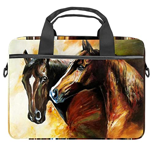 Sacoche PC portable 13 pouces pour le bureau, sac bandoulière cheval coloré