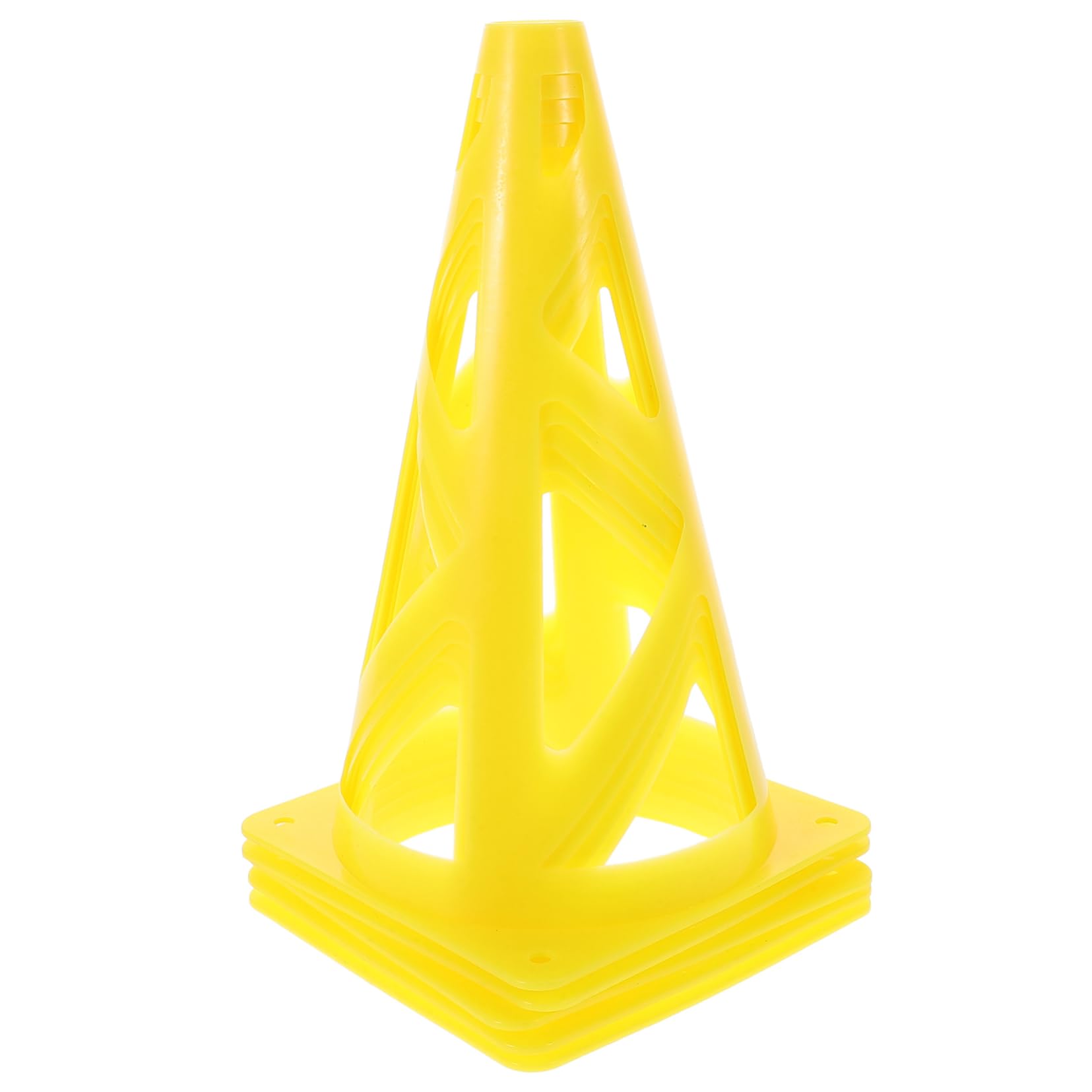 ibasenice 5pcs Logo Skating Traffic Cone Soccer Cones for Drills Plastic Cones Basketball Cones for Training Cones Sports Training Cones for Drills Mark Cones Yellow Pp