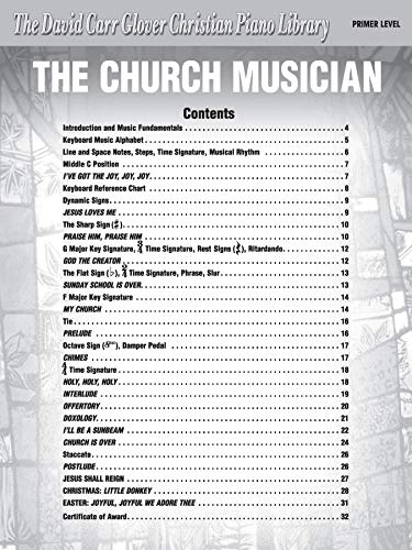 The Church Musician: Primer (David Carr Glover Christian Piano Library) #TOP1