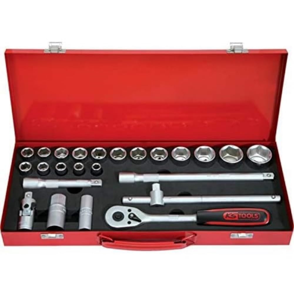 KS Tools 917.4024 Zestaw kluczy nasadowych, 24-szt 1/2", 6-kątna