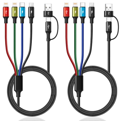 6 in 1 Multi Charging Cable, 2Pack 10Ft USBC Multi Chargers for A...