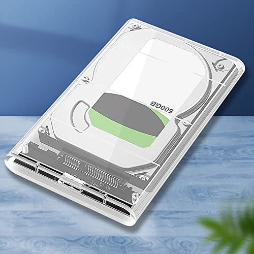 Caja externa transparente para disco duro 2.5" USB 3.0 miniatura 5