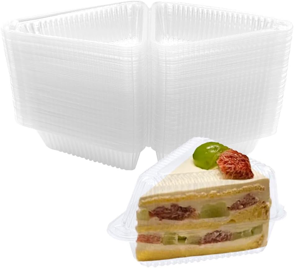 Jitejoe Cake Slice Containers, Plastic Cheesecake