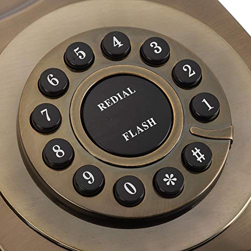 Teléfono de escritorio retro con cable y botones estilo vintage miniatura 6