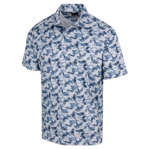 Polo Shark Shiver Greg Norman pour homme | Vêtement de golf élégant
