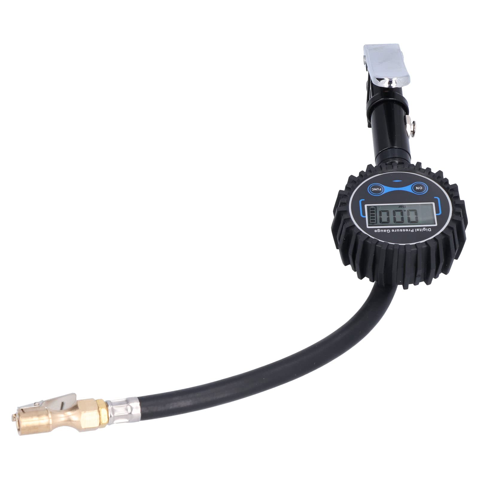 Manometro digitale per gonfiaggio pneumatici 200PSI 14BAR Display LCD Misuratore di pressione pneumatici con luce LED per auto moto bici furgone