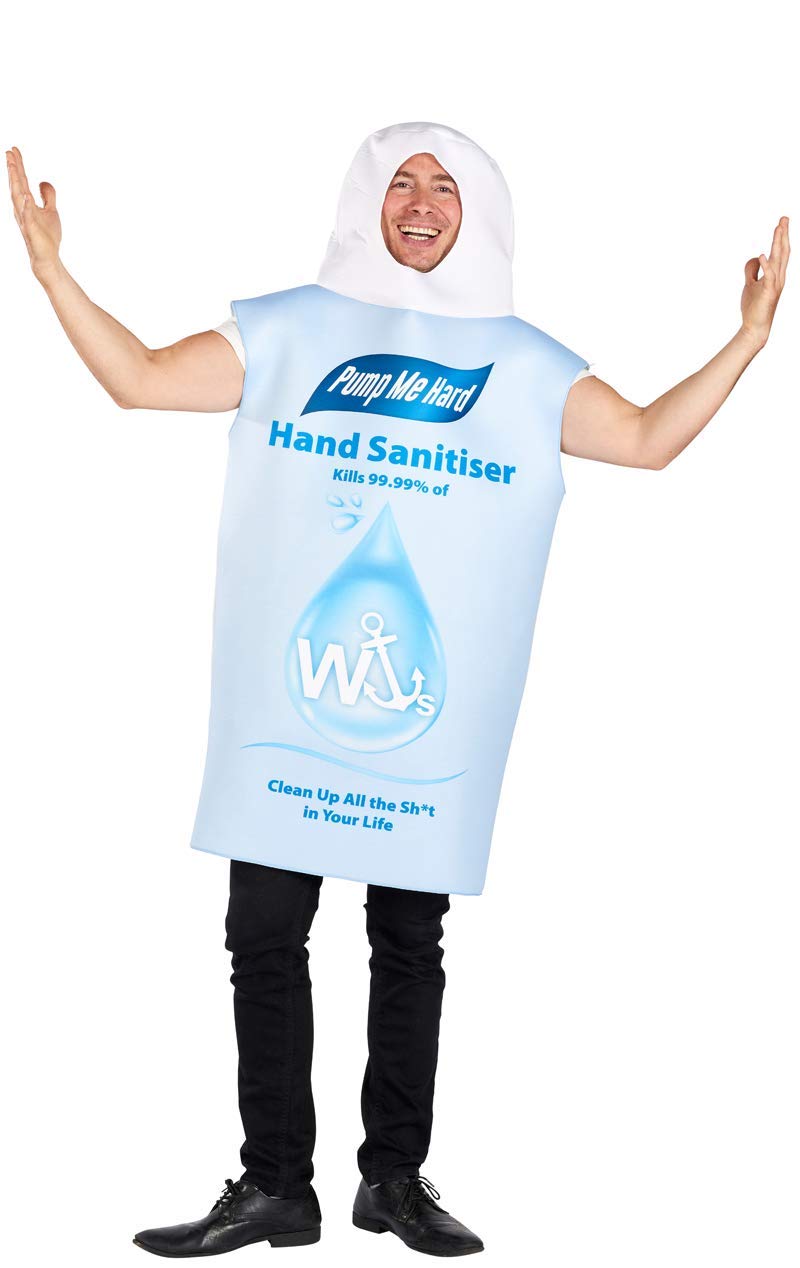 ORION COSTUMES Men's Hand Sanitiser Novelty Fancy Dress Costume