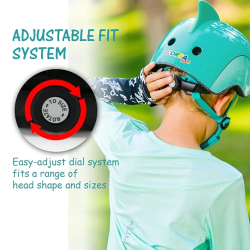 Image of Kids Toddler Bike Helmet, Adjustable and Multi-Sport for Child Boys and Girls, 2 Sizes