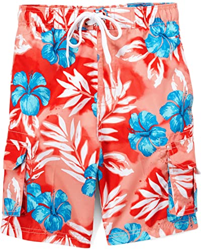 Image of Kanu Surf Boys' Victor Stripe Quick Dry Beach Board Shorts Swim Trunk