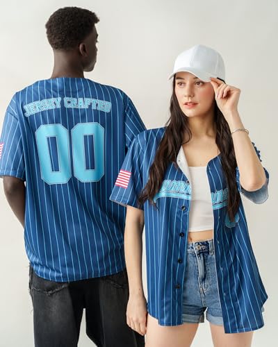 Camiseta personalizada de béisbol - uniforme de softbol personalizado con nombre, número y logo para hombres y mujeres adultos y jóvenes miniatura 3