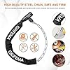 GRIFEMA GA1201-12, Chaîne Antivol Vélo 120 CM, Chaîne Cadenas Vélo pour Vélos, Motos, trotinette electrique, Portails, Noir #4