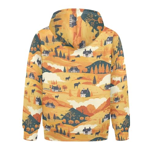 KLL Wild West Western Scotland Toddlers and Girls' Sweatshirt Crewneck Pullover Hoodie Kangaroo Pocket2