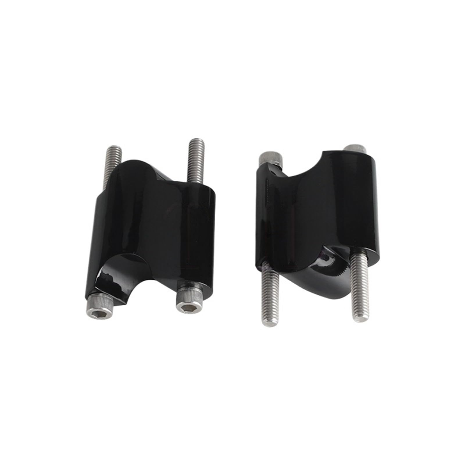 VNSMM 1" Handlebar Riser 2" Riser Block Fit For Harley Sportster XL 883 1200 XL48 XL883 2010-22 25mm Bar Clamp Bolt Risers(Black)