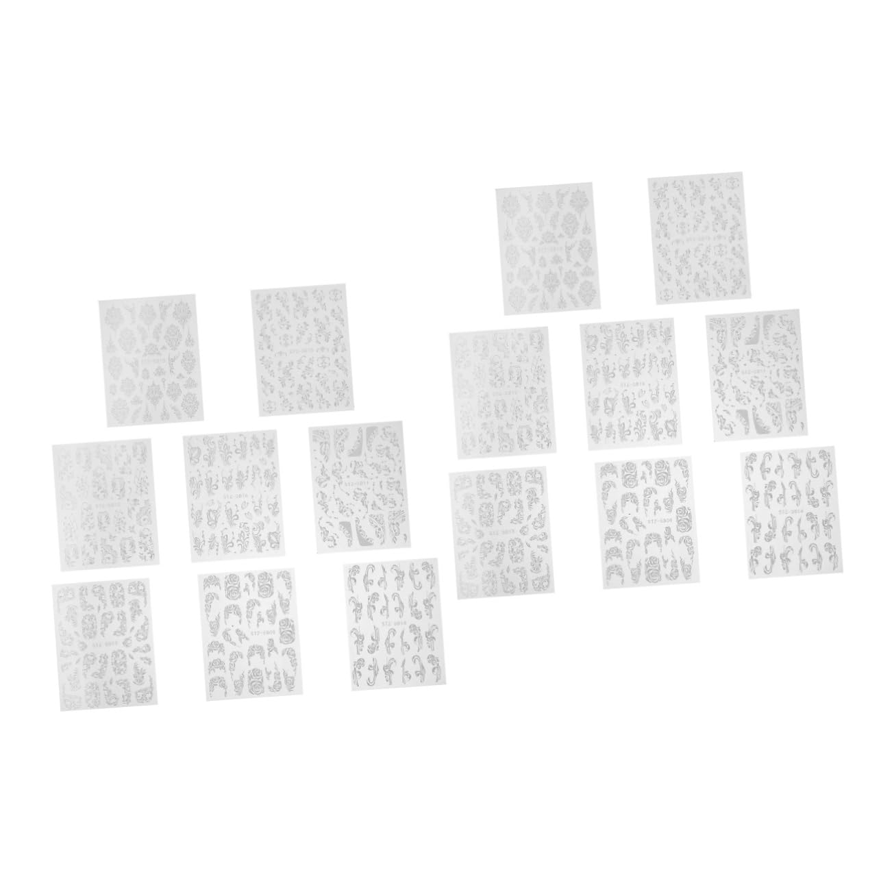 Healeved 16hojas Pegatinas De Uñas Relieve Para Decoración De Manicura De Calcomanías Autoadhesivas Para Fiesta y Uso Personal Accesorios De Uñas Para Mujeres y Niñas