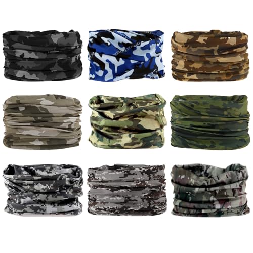 Image of Neck Gaiter for Men Women Headwear Bandana Head Wrap Face Scarf Mask Cover Warmer Balaclava-Seamless & Versatile