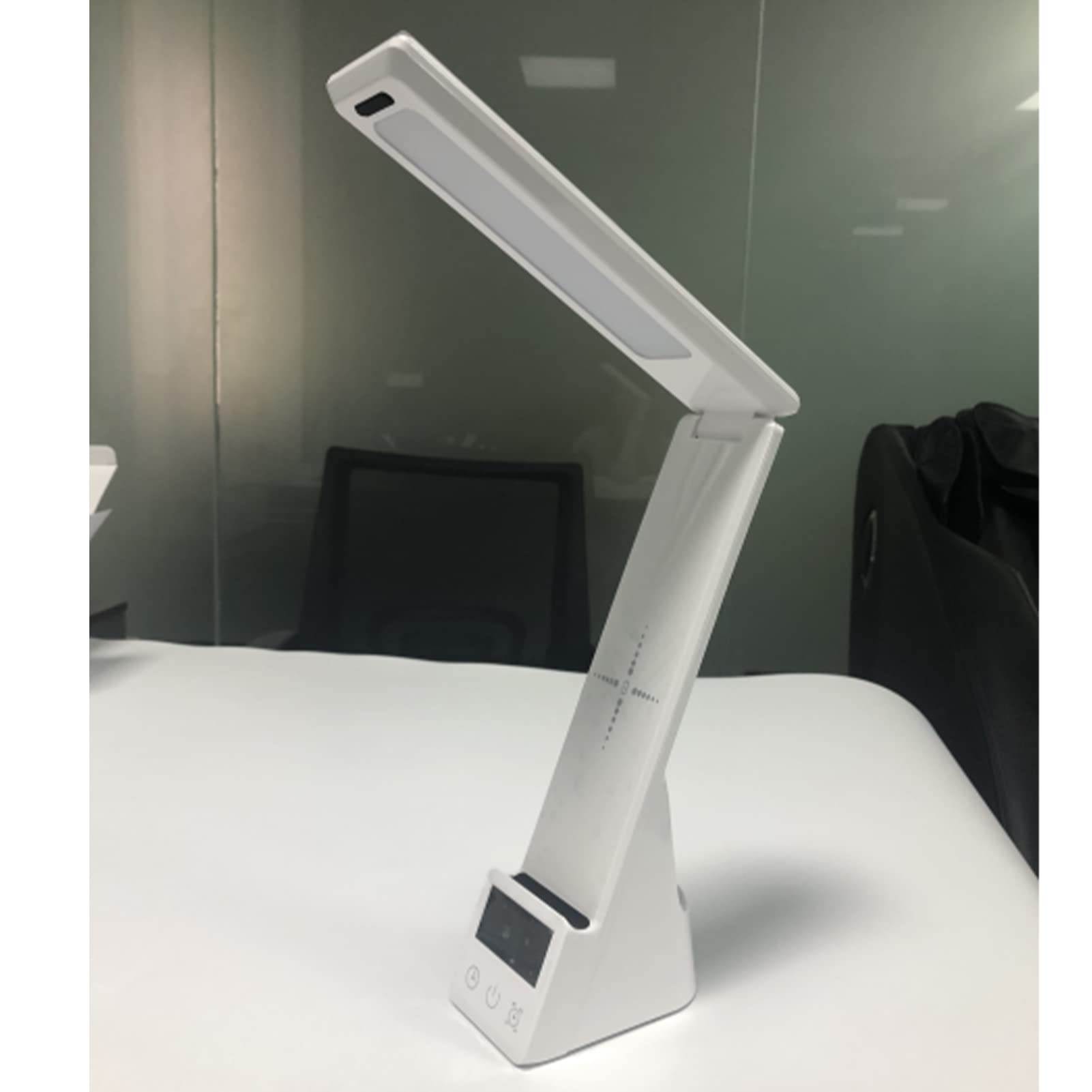Lampada da Scrivania a LED Lampada da Tavolo Pieghevole da 3 Pollici con Attacco Rapido per Ufficio e Camera da Letto (WHITE)