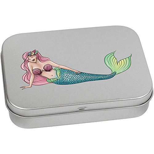 Azeeda 110mm 'Laughing Mermaid' Metal Hinged Tin/Storage Box (TT00093663)