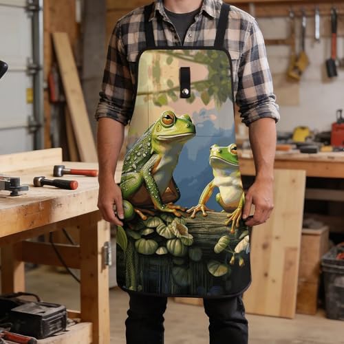 Delantal Many Frogs Sing con bolsillos 28.5" X 23.6" miniatura 5