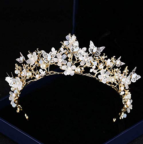 Diadema tipo corona de cristal hecha a mano, para bodas, novias, damas de honor, bailes, tocados de reina, accesorios para el pelo para bodas reales Cover