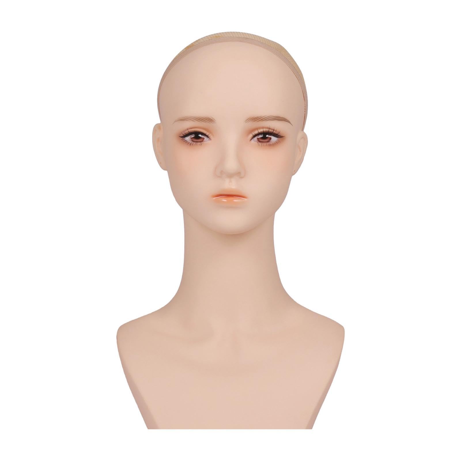 YIXANNX Essential Bald Mannequin Head Female Makeup Holder With Neck For