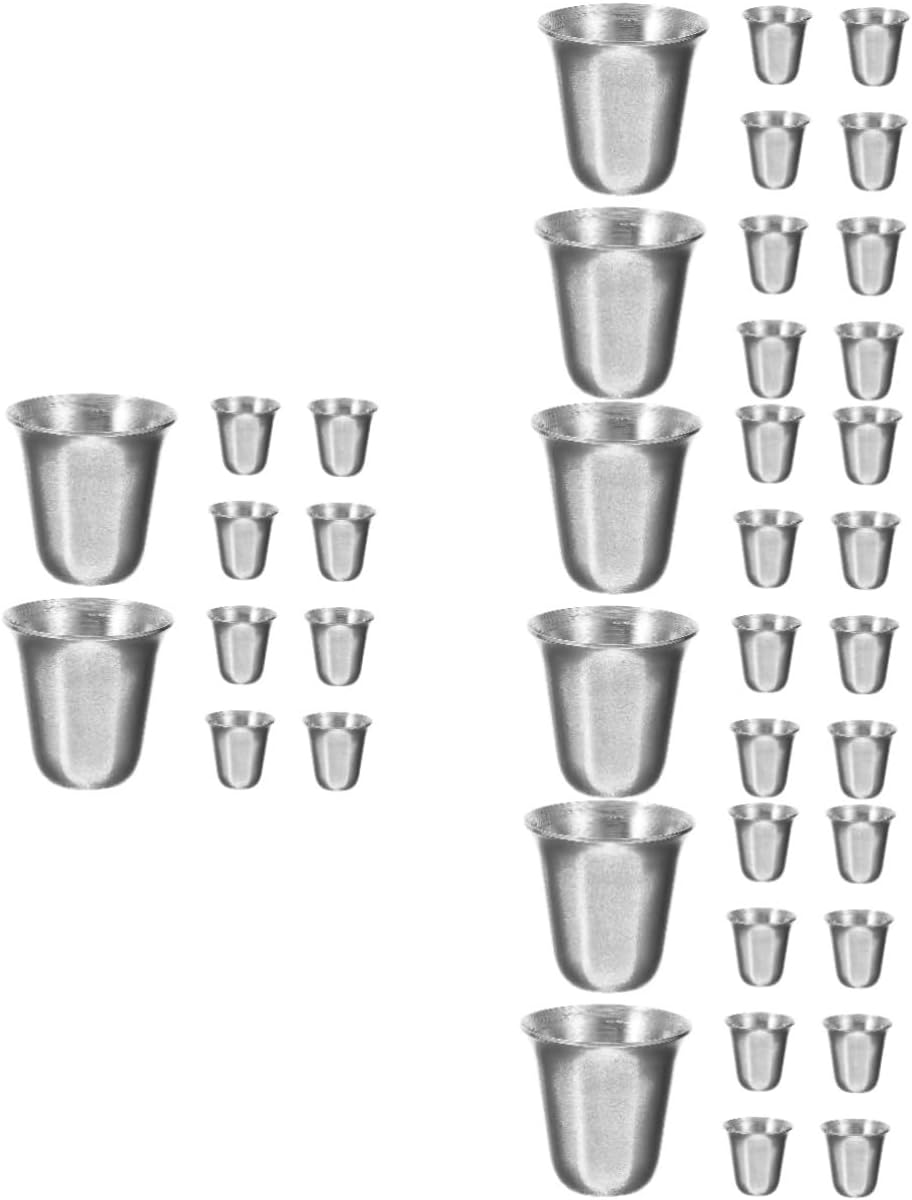 40pcs Stainless Steel Communion Cups Lightweight Religious Cups for Church Use Portable Stainless Steel Communion Convenient and Easy to Clean