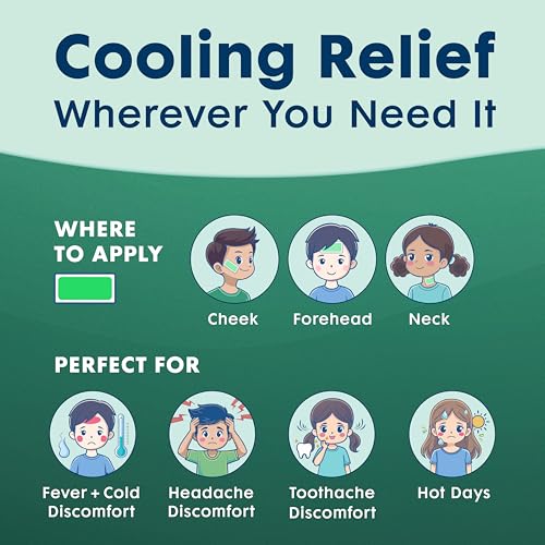 Image of BeKoool Kids Fever Non-Medicated Cooling Mint Vapor Sheets | 4 Count (Pack of 4)
