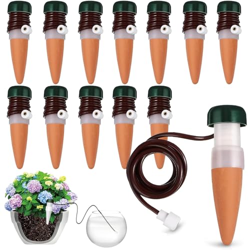 Sunshine smile 12 Stück Wasserspender für Zimmerpflanzen,Bewässerungssystem Balkon,Automatische Bewässerung Zimmerpflanzen,Selbstbewässerung Bewässerungssystem