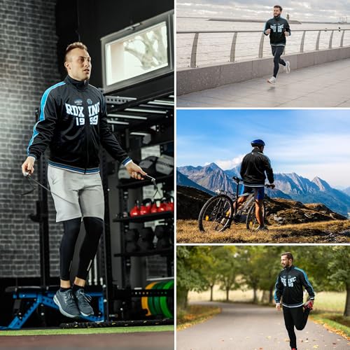 RDX Upper Jacket Jumper, Zip up Track Suit Turtle Neck Unisex Top, Boxing Training, Dual Zipper Utility, Warm Comfort Fit Rib-knit Elasticated Cuff for Sports Jogging Running, Men Women Home Gym - Image 4
