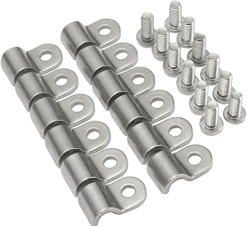 EASYBERG 3/16" Stainless Steel Brake Line Clamp with Screw Street