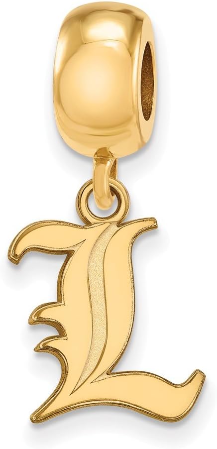 Louisville Bead Charm Small (1/2 Inch) Dangle (Gold Plated)